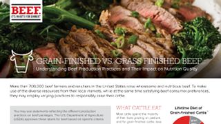 Grain finished vs grass finished beef